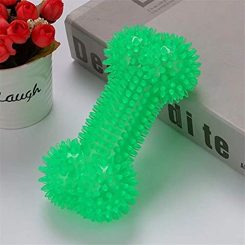 Maxxlite High Quality TPR Materal Spike Dumbell Dog Toy Puppy Toy Chew Toy Teething Toy - Pink