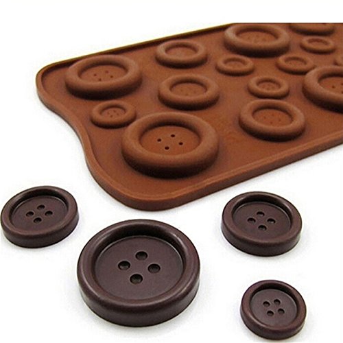 Maxxlite Button Shape Chocolate Mould DIY Fondant Soap Cake Cookie Mold Big Small Buttons Silicone Chocolate Mold