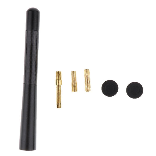 Maxxlite  4.7" Black Universal Carbon Fiber Car Aerial Radio Antenna with Screws