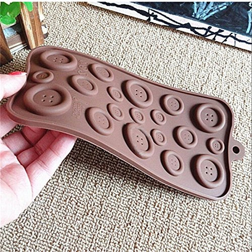 Maxxlite Button Shape Chocolate Mould DIY Fondant Soap Cake Cookie Mold Big Small Buttons Silicone Chocolate Mold