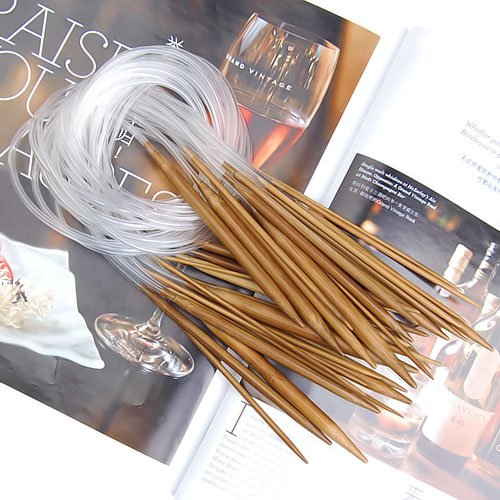 Maxxlite 18 Sizes 2.0mm-10.0mm 80cm Bamboo Circular Knitting Needles